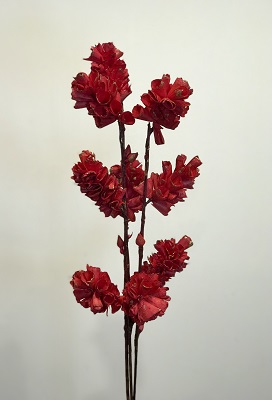 3 Shola Christmas Bells Red/Gold Bunch 